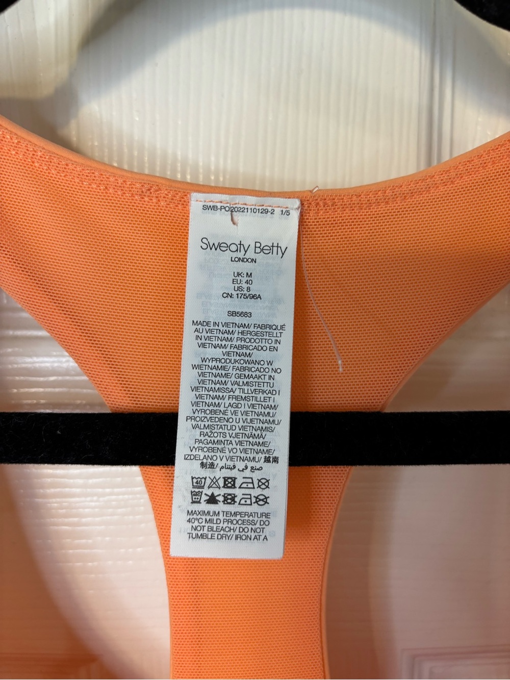 Sweaty Betty Peach Racerback Active Dress Built In Shorts Pockets US 8 - Picture 4 of 10